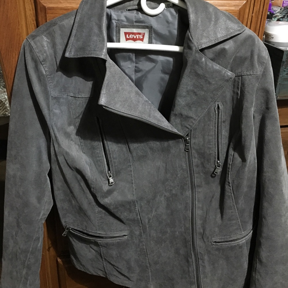 Levi’s Grey Suede Jacket- REAL LEATHER!